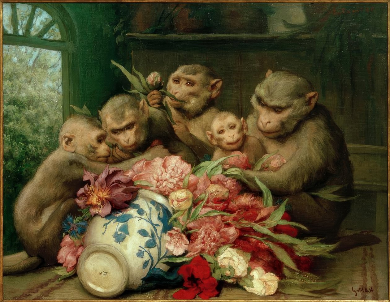 Botaniker (Affen mit Blumenvase) von Gabriel Cornelius Ritter von Max
