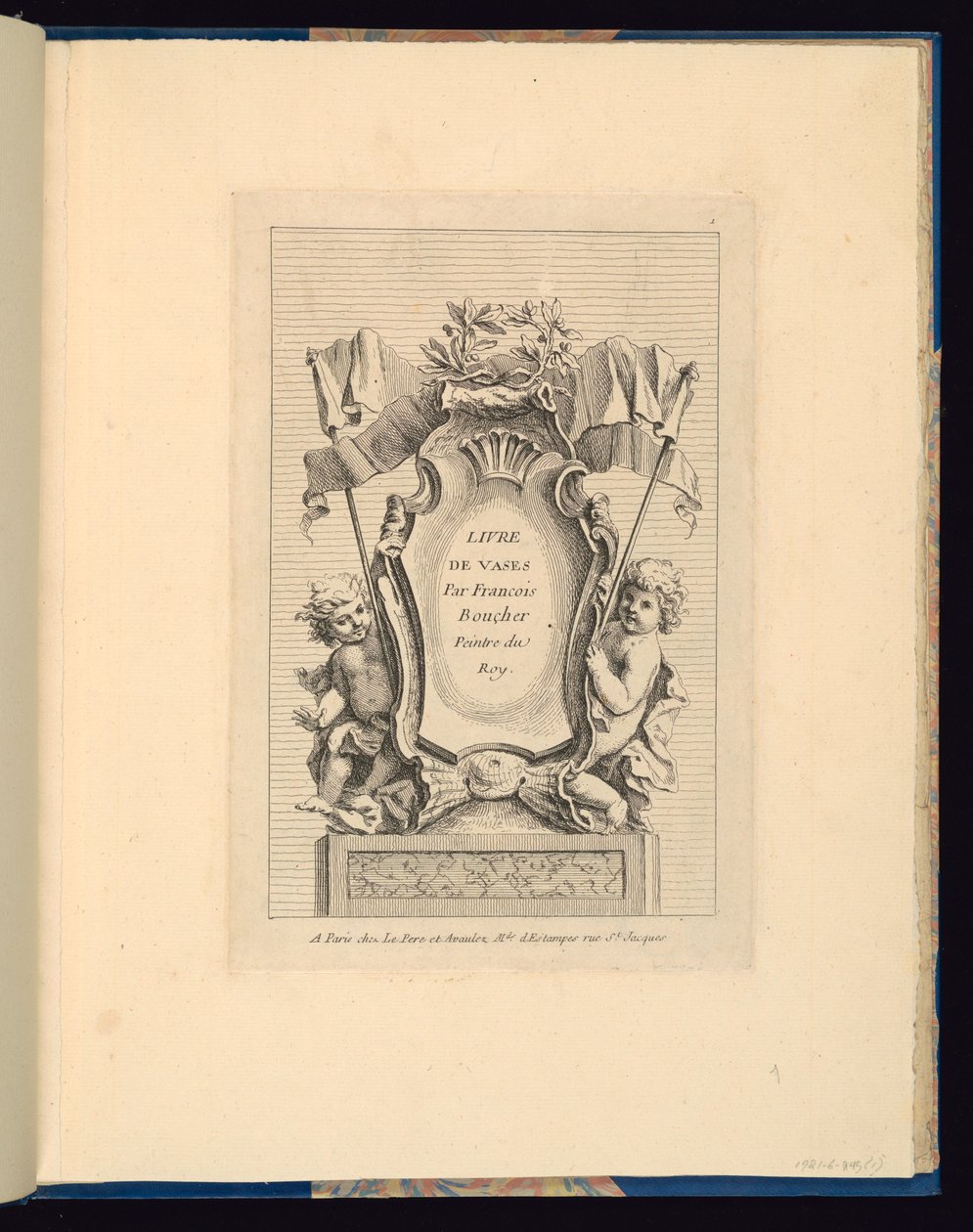 Tafel 1, Tafel, Livre de vases (Buch der Vasen) von Gabriel Huquier