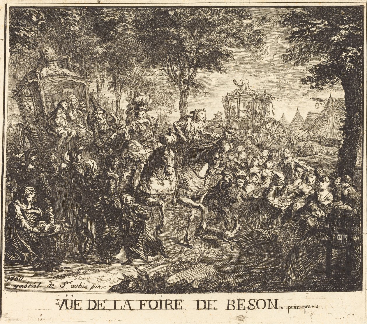 Ansicht des Jahrmarkts von Beson von Gabriel Jacques de Saint Aubin