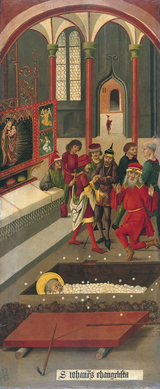 Das Wunder des Gastgebers am Grab des Heiligen Johannes, 1478 von Gabriel Mälesskircher