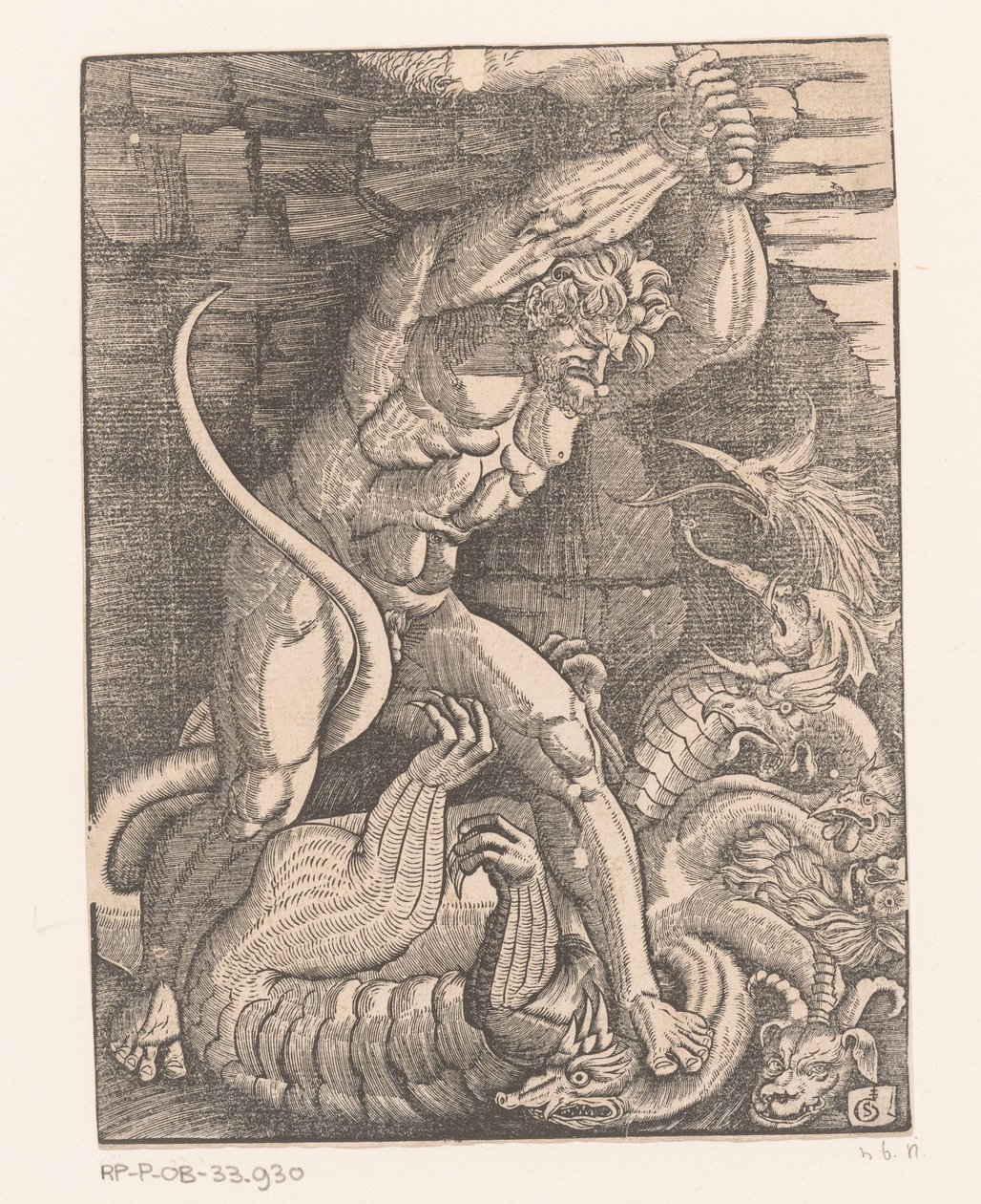 Herkules tötet die Hydra von Lerna Arbeiten des Herkules von Gabriel Salmon