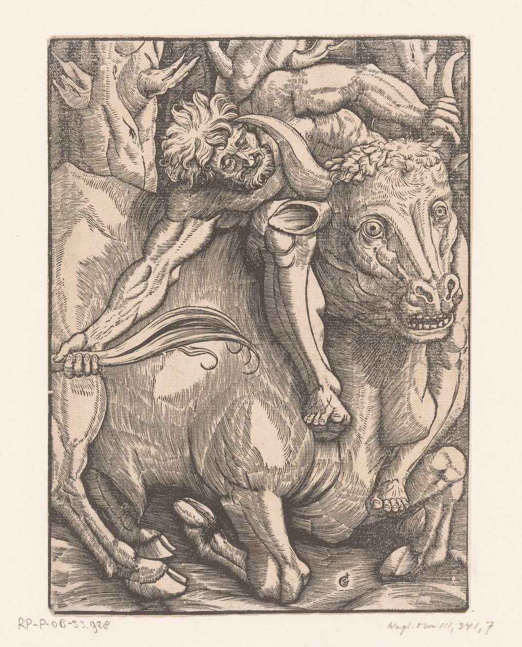 Herkules ringt mit Acheloüs (Werken von Herkules) von Gabriel Salmon