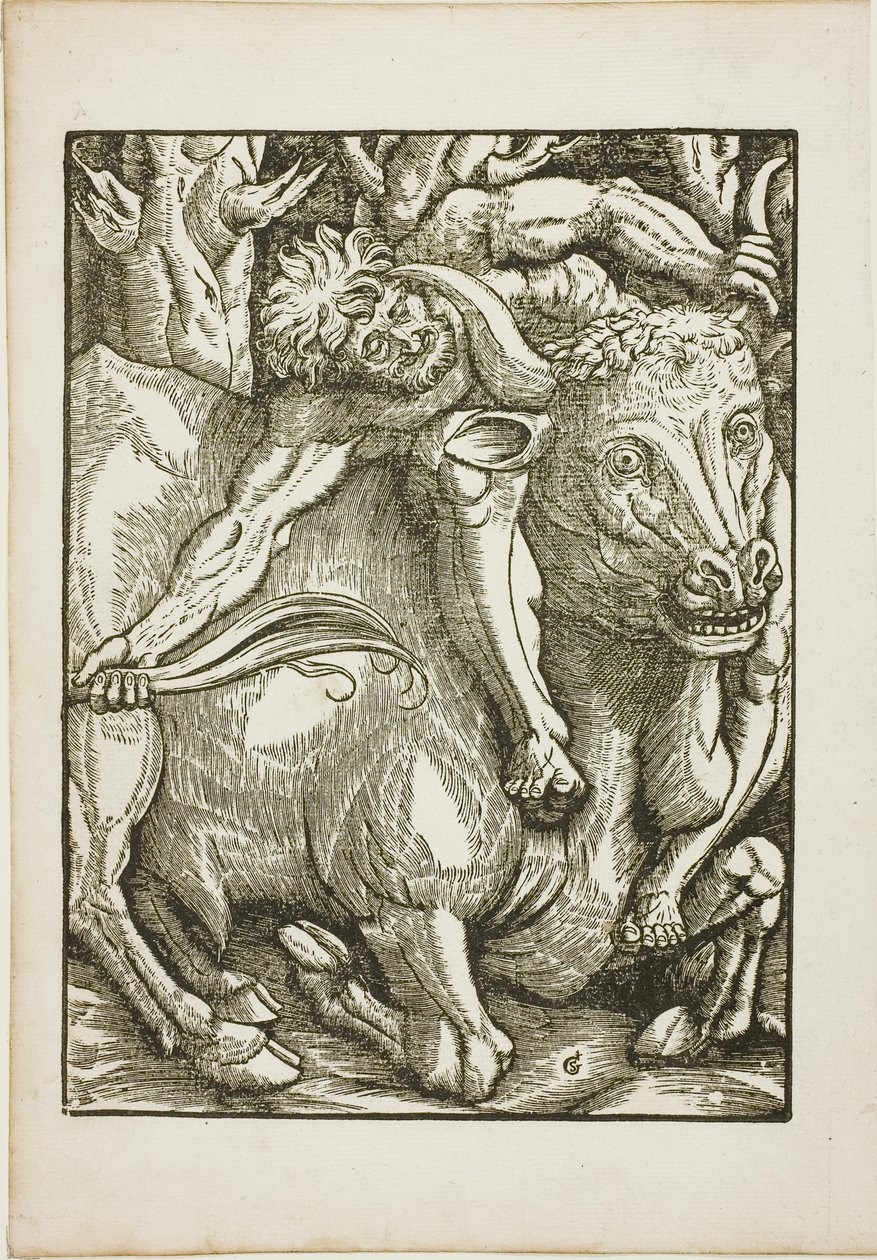 Die Arbeiten des Herkules: Herkules fängt den kretischen Stier von Gabriel Salmon