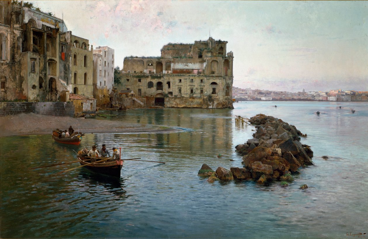 Die Meeresküste in Neapel von Gaetano Esposito