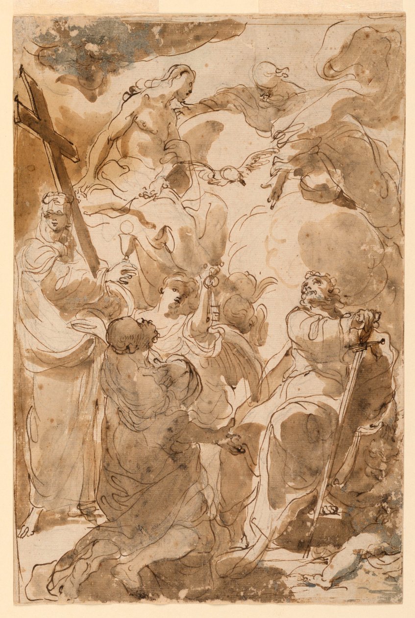 Die Dreifaltigkeit und die Apostel, St. Peter und St. Paul, 1770–80 von Gaetano Gandolfi