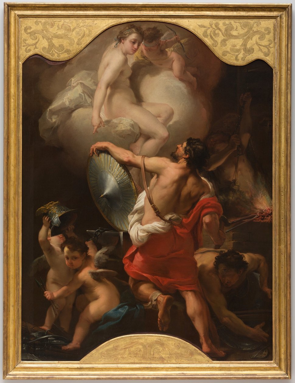 Venus bestellt Rüstung für Aeneas in der Schmiede des Vulkan von Gaetano Gandolfi