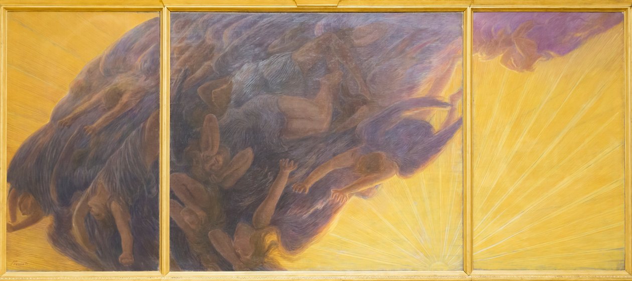 Der Fall der Engel, ca. 1913, Gaetano Previati von Gaetano Previati