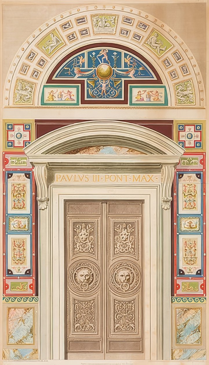 Tür, Rahmung und Lünette von Loggia I von Gaetano Savorelli