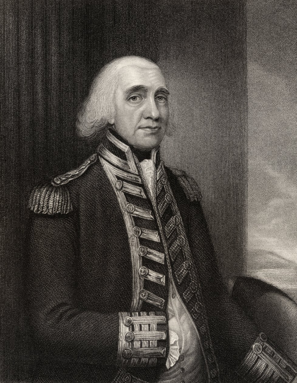 Admiral Richard Howe, graviert von W.T. Fry, aus 
