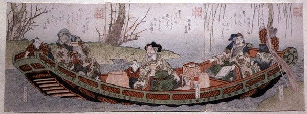 Sendai-Gruppe Triptychon: Drei Helden des Königreichs Shu, ca. 1818-30 von Gakutei Harunobu