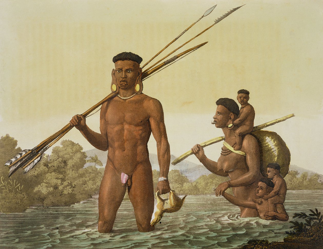Botocudos-Familie, Rio Grande, Brasilien, aus 