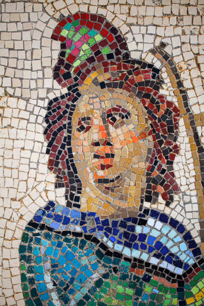 Römisches Mosaik, das Orpheus beim Spielen der Lyra darstellt von Gallo-Roman