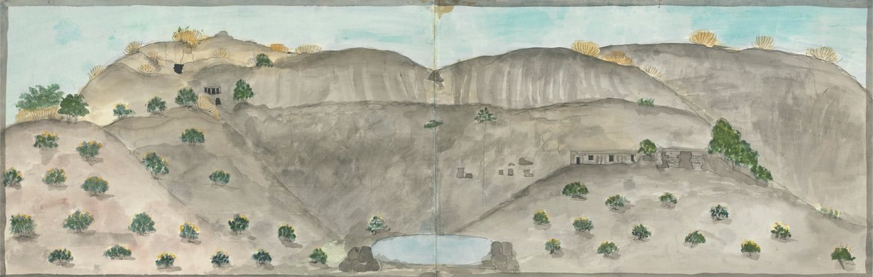 Der Wasserfall von Doomar Leyna, trocken außer bei Regen von Gangaram Chintaman Tambat