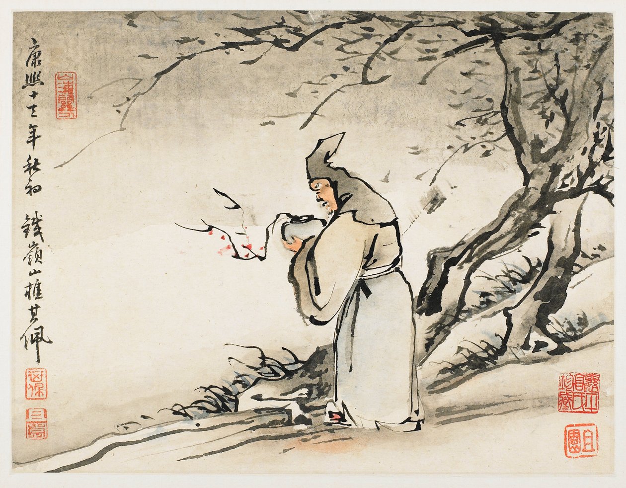 Finger Painting, aus einem Album von zehn von Gao Qipei