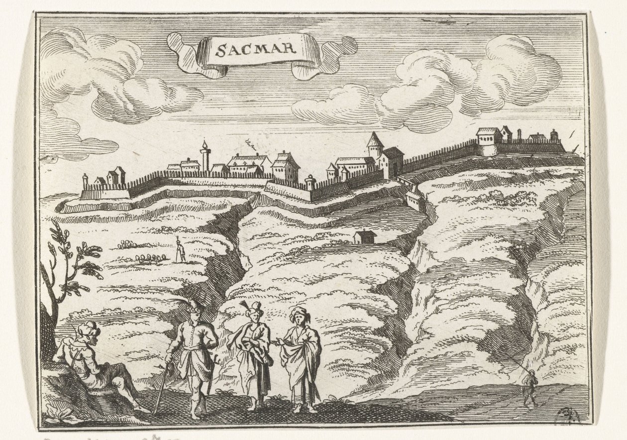 Ansicht von Satu Mare von Gaspar Bouttats