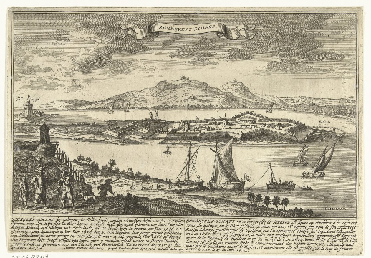 Gezicht op Schenkenschans von Gaspar Bouttats