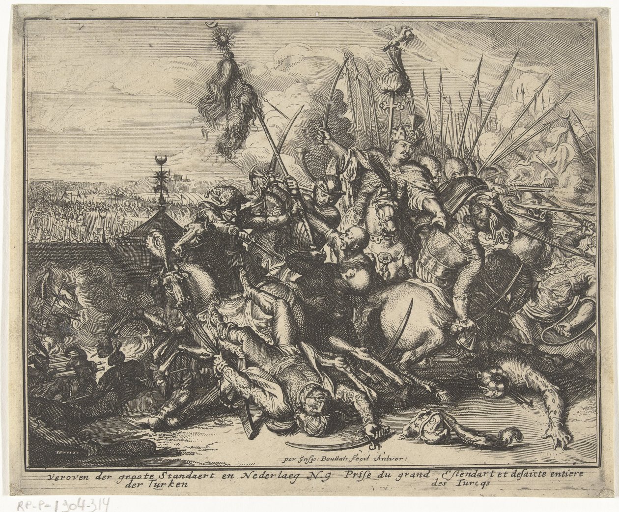 Niederlage der osmanischen Armee während der Belagerung von Wien von Gaspar Bouttats