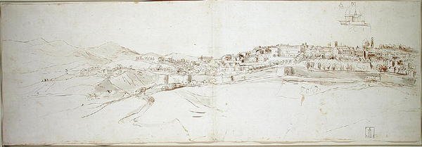 Ansicht von Urbino vom Colle di San Donato von Gaspar van Wittel
