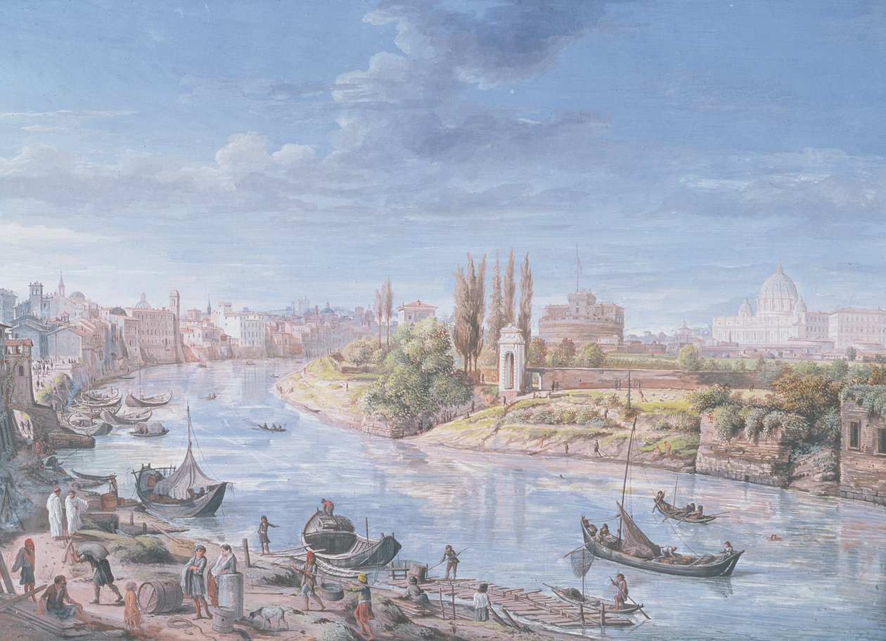 Blick auf Rom mit St. Peter und Castel Sant