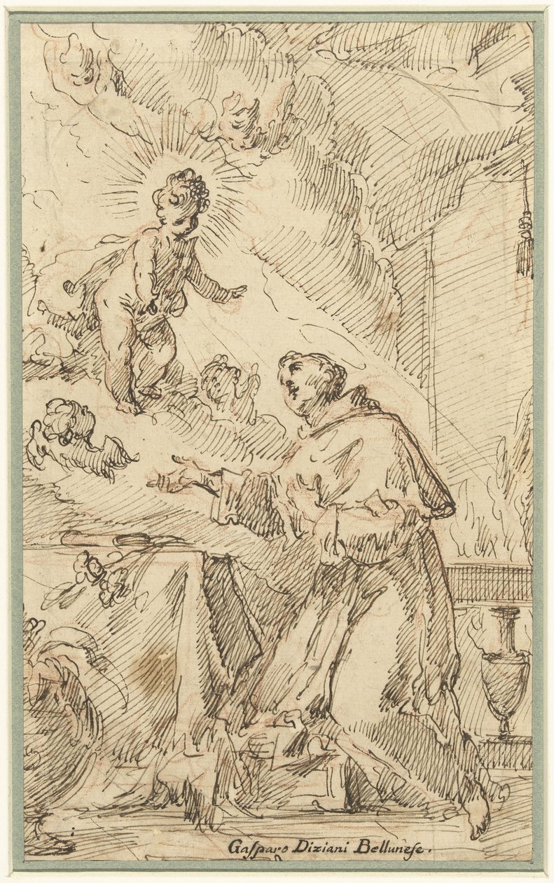 Das Christuskind erscheint dem Hl. Antonius von Padua von Gasparo Diziani