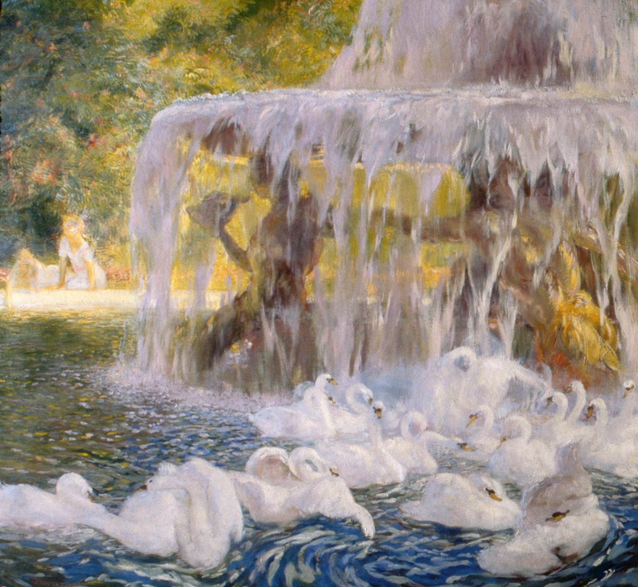 Die Schwäne beim Spielen von Gaston de la Touche