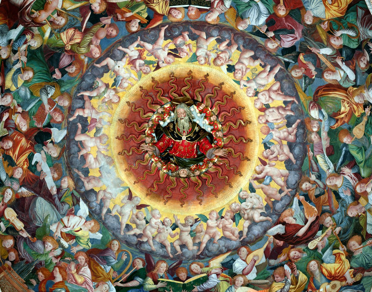 Das Konzert der Engel, von der Kuppel, 1534-36 (Detail) von Gaudenzio Ferrari