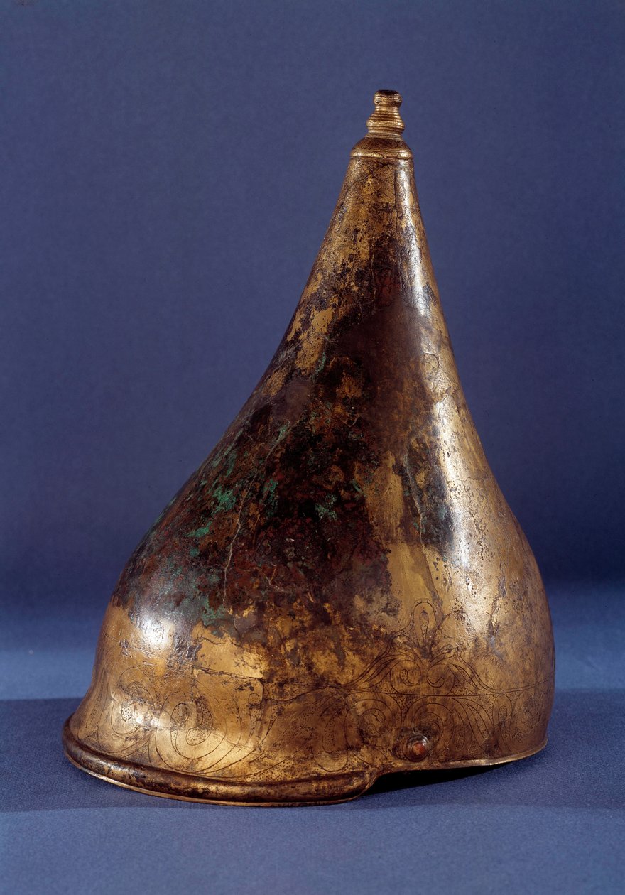 Gallische Kunst: Gehörnter Helm (2. Eisenzeit 250 v. Chr.) von Gaulish