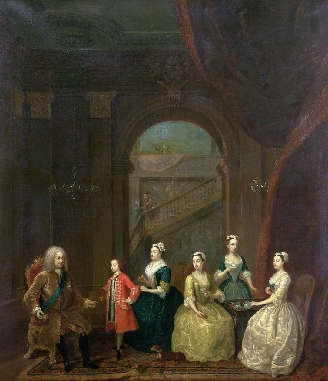 Thomas Wentworth, (1672-1739) Earl of Strafford, und seine Familie, um 1732 von Gawen Hamilton