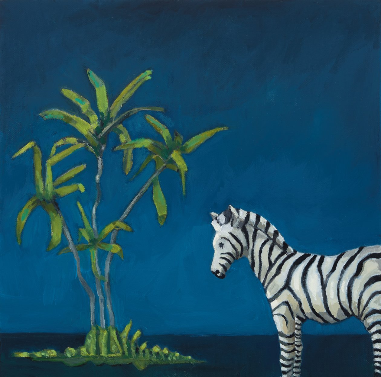Zebra mit Palme, 2019 von Genevieve French