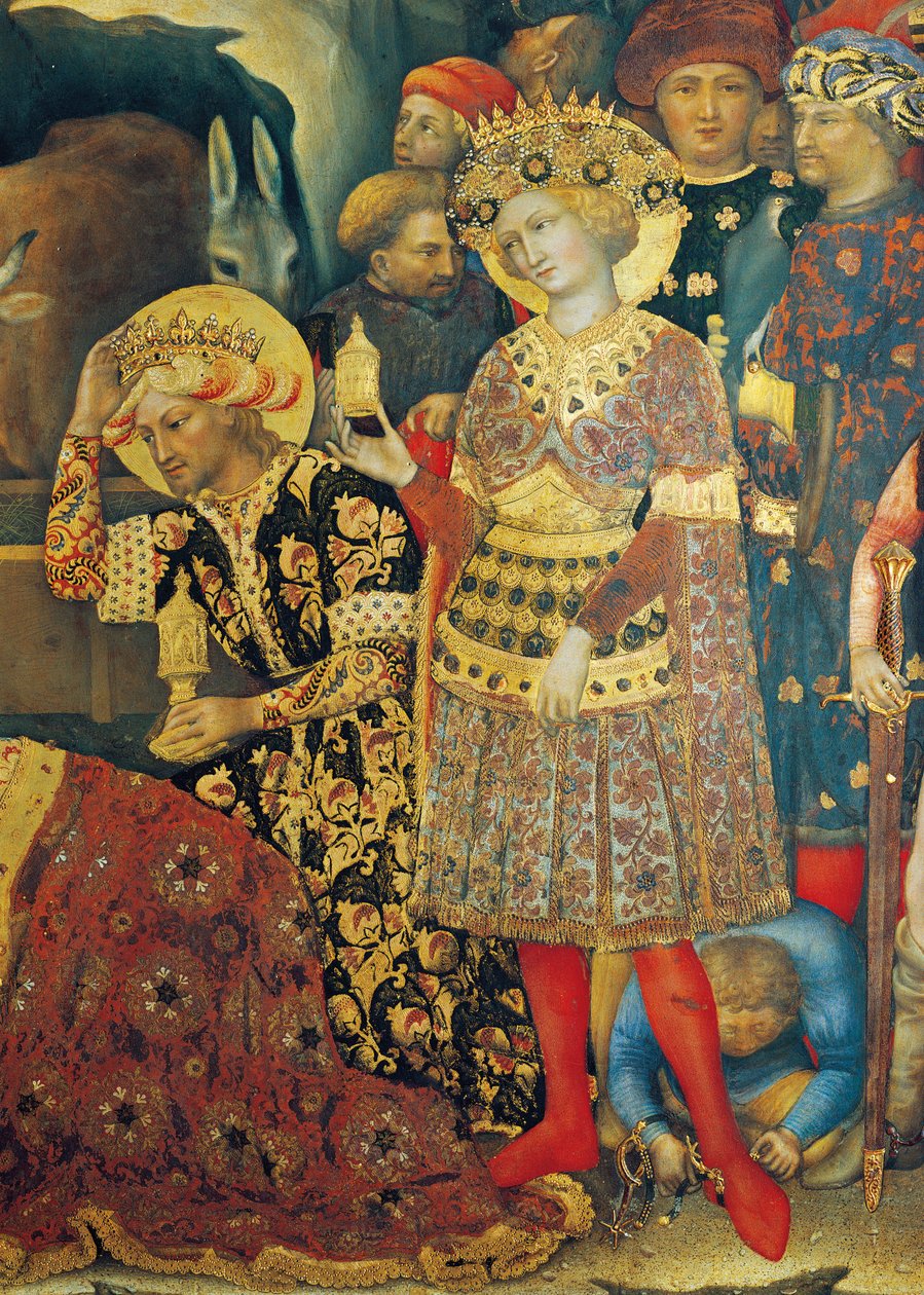 Anbetung der Könige (Detail) von Gentile da Fabriano