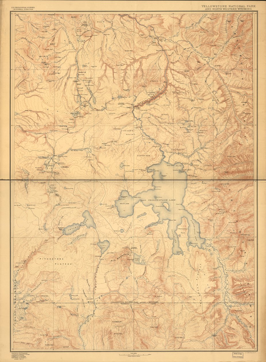 Yellowstone-Nationalpark und nordwestliches Wyoming von Geological Survey