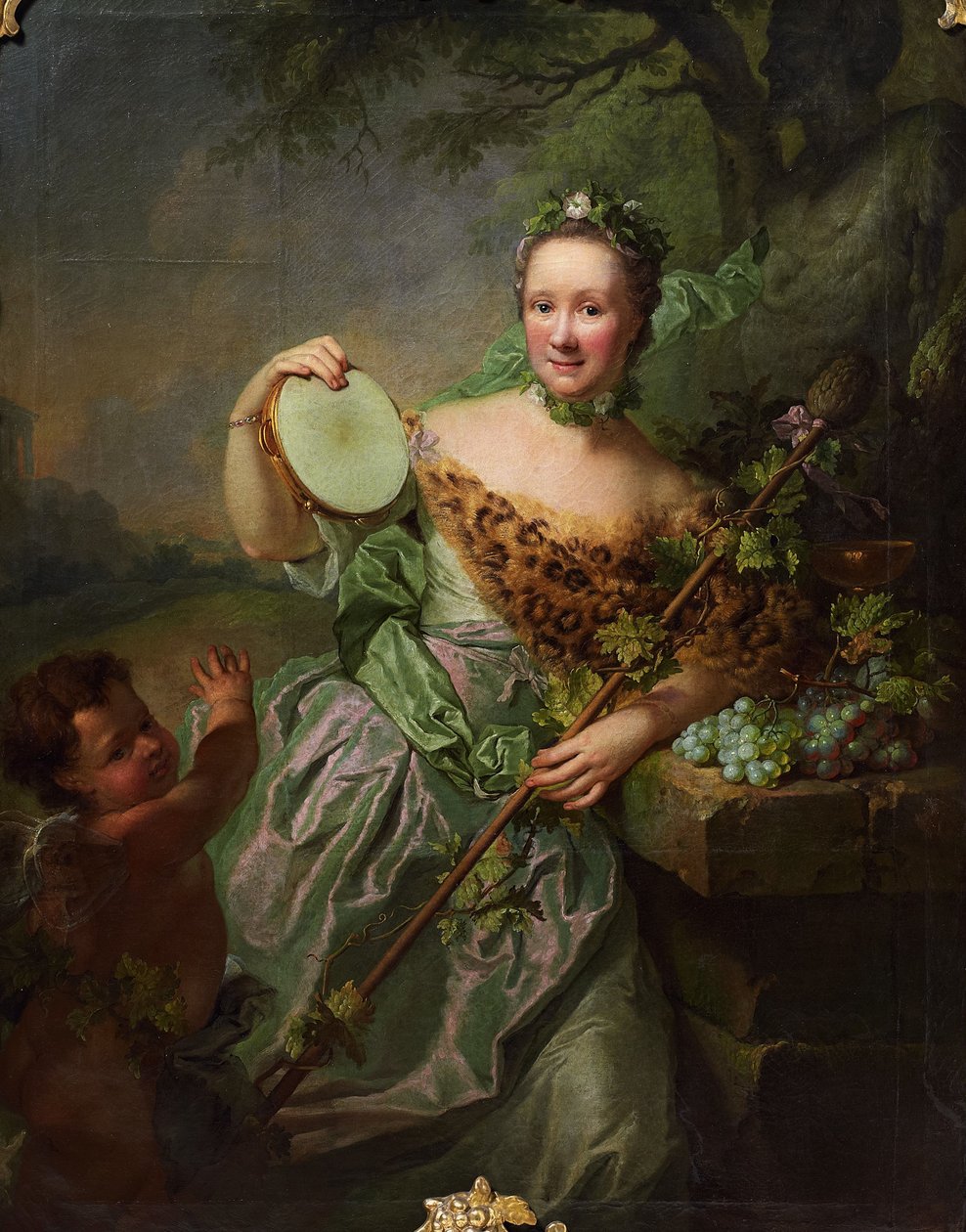 Porträt der Anna Regina von Olthoff als Bacchantin von Georg David Matthieu