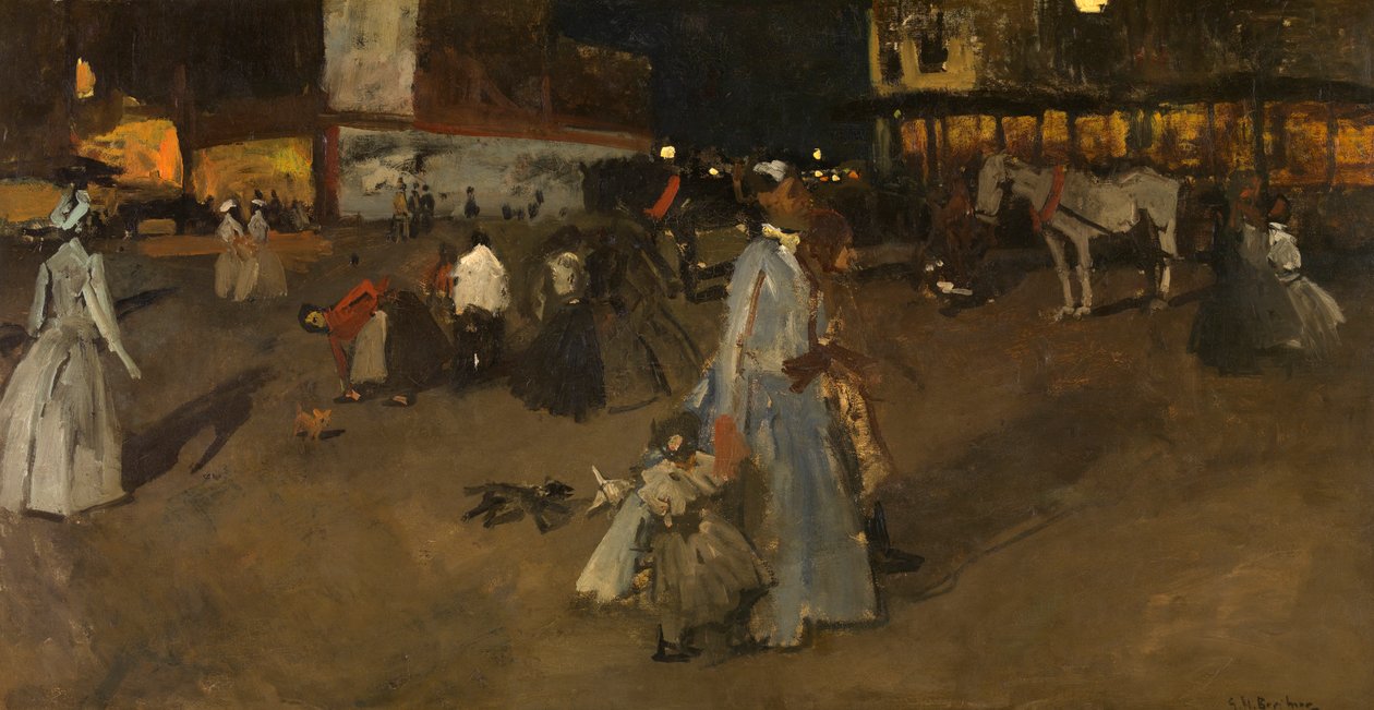 Ein Abend auf dem Dam von Amsterdam von Georg Hendrik Breitner