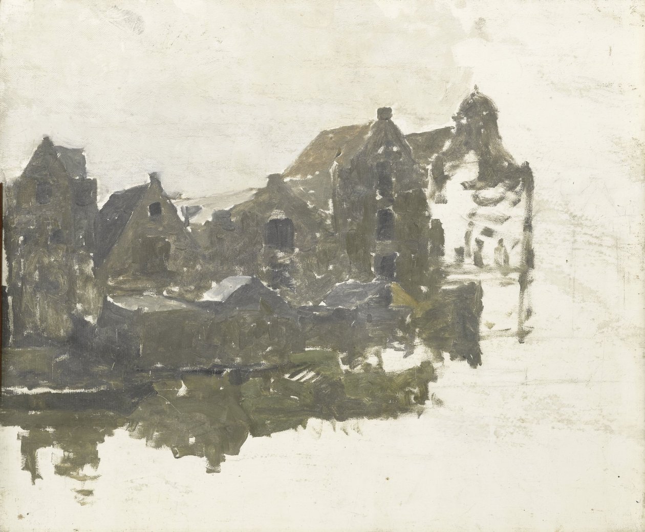 Lagerhäuser auf den Teertuinen auf dem Prinseneiland von Georg-Hendrik Breitner
