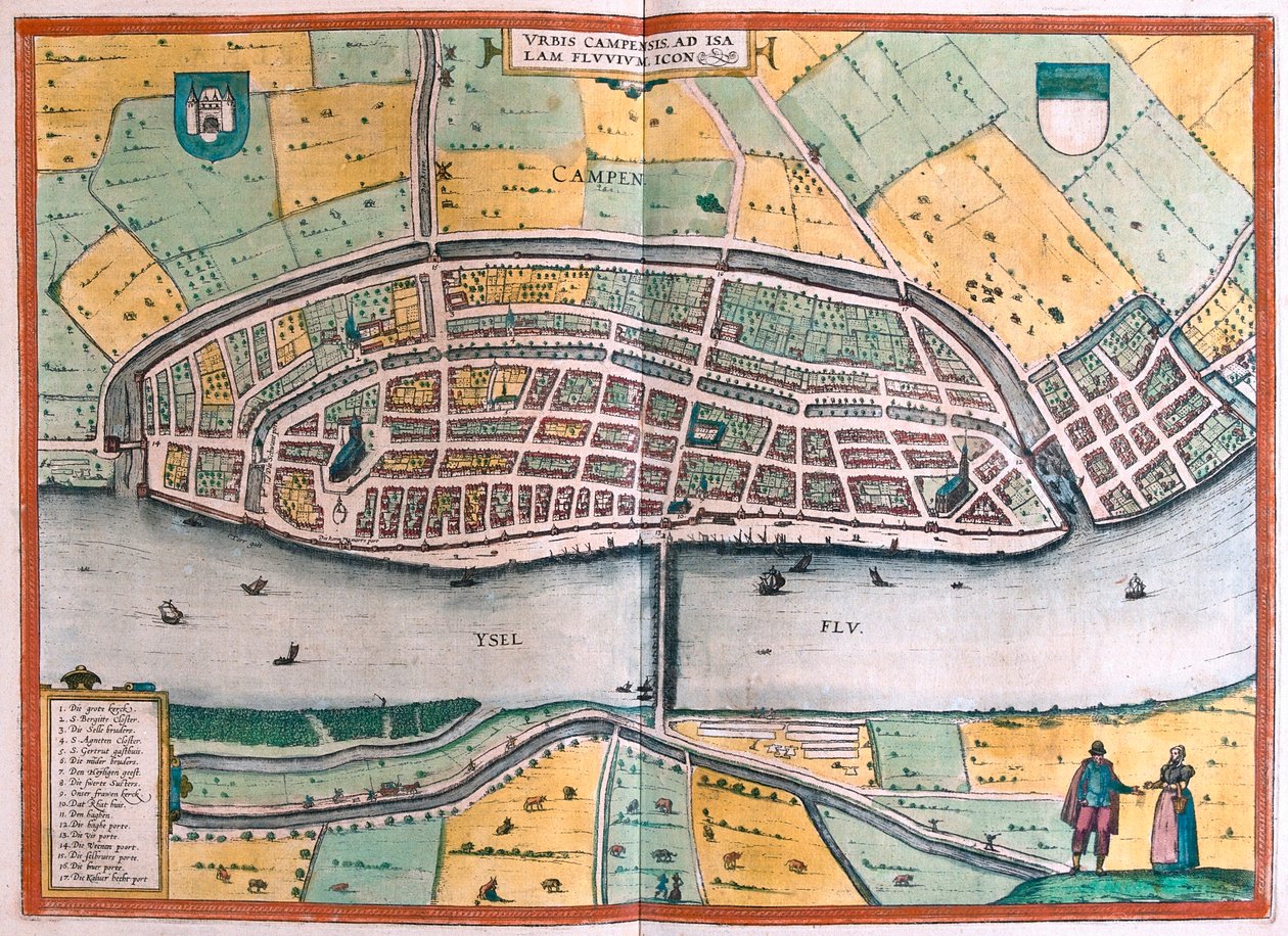 Kampen und der Fluss IJssel, Niederlande - in 