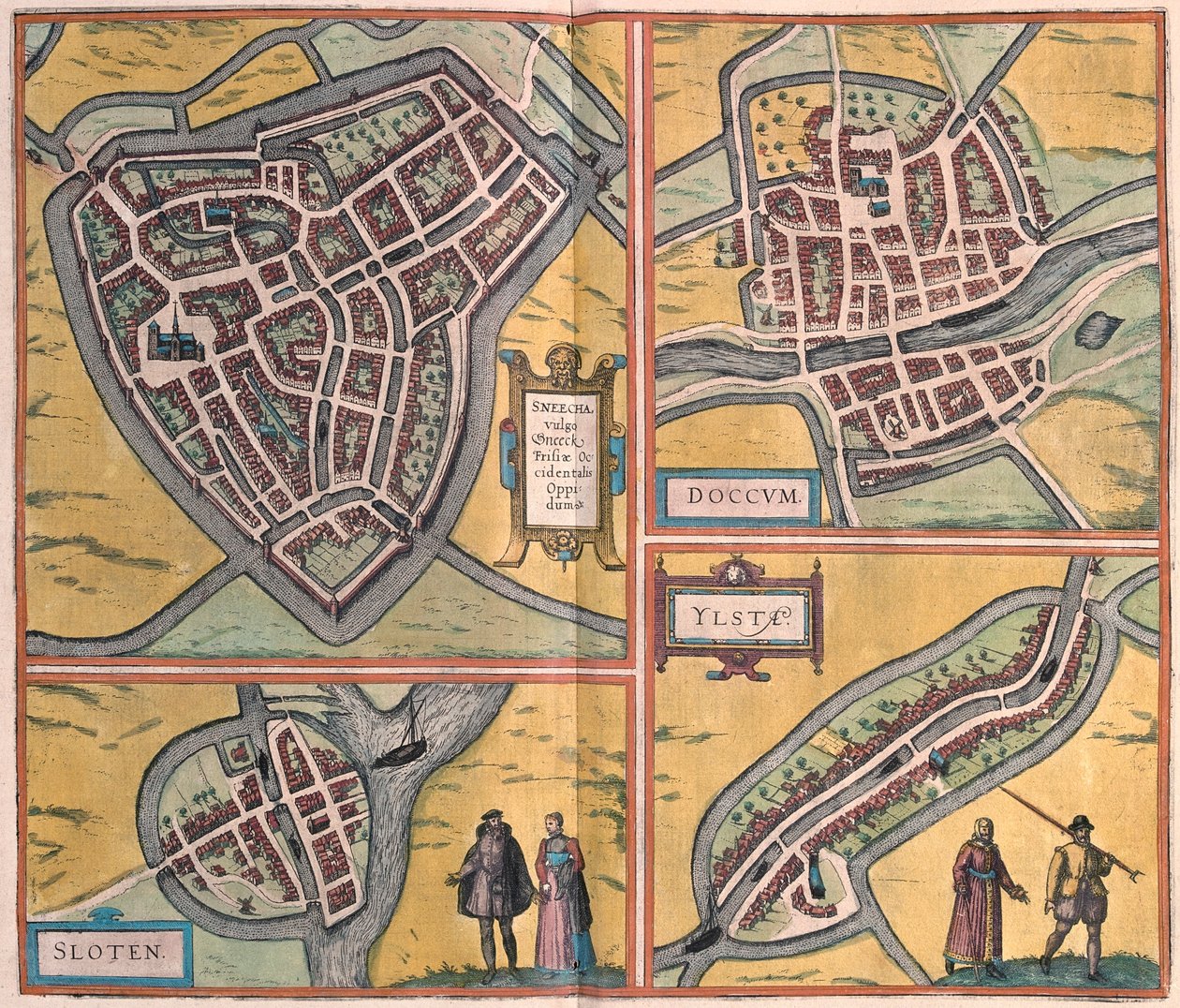 Sneek, Dokkum, Sloten, Ijlst, Niederlande, in 