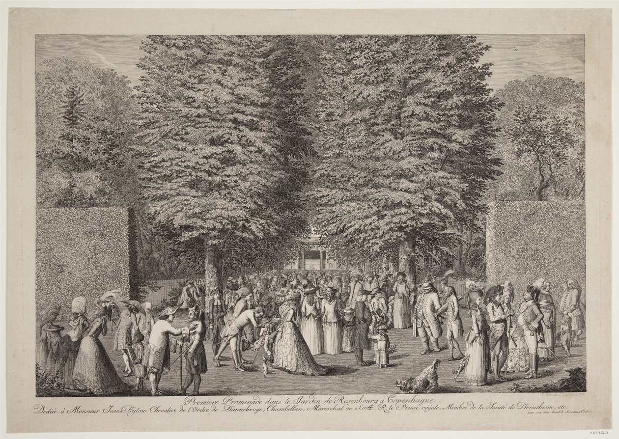 Erster Spaziergang im Garten von Rosenburg in Kopenhagen von Georg Christian Schule