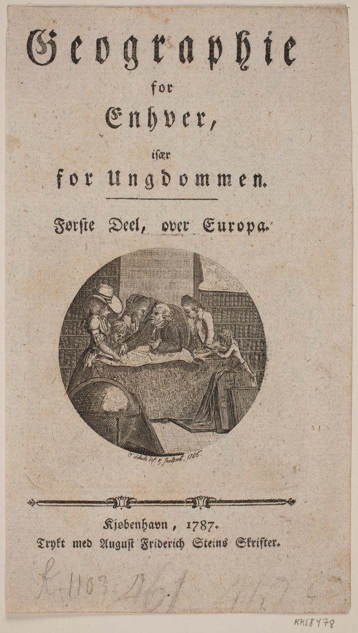 Titelblatt mit Vignette zu "Geographie für jedermann" von Georg Christian Schule