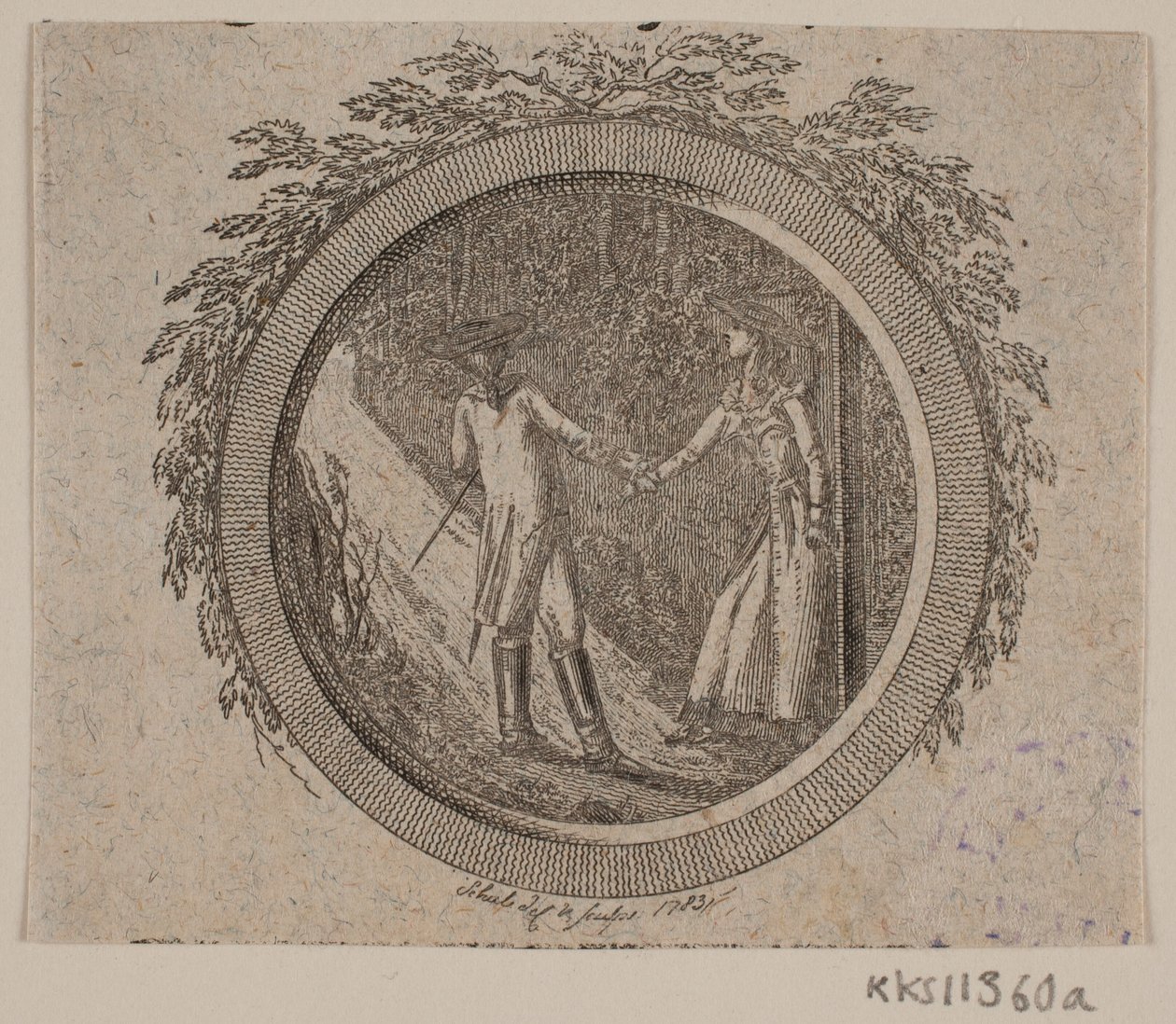 Titelvignette zu S. Richardson: "Miss Clarissa Harlowes Geschichte", zweiter Teil von Georg Christian Schule