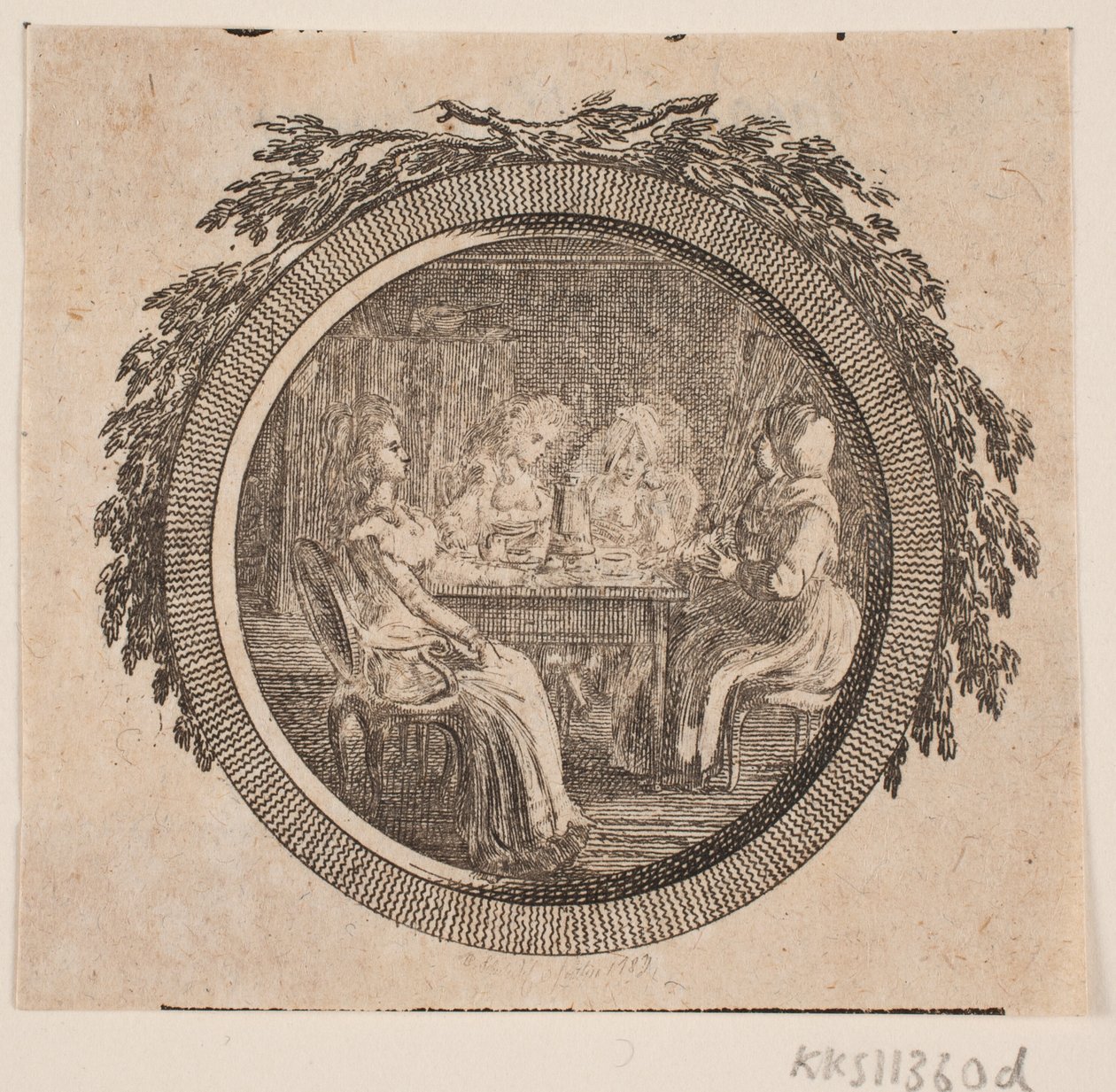 Titelvignette zu S. Richardson: "Miss Clarissa Harlowes Geschichte", dritter Teil von Georg Christian Schule