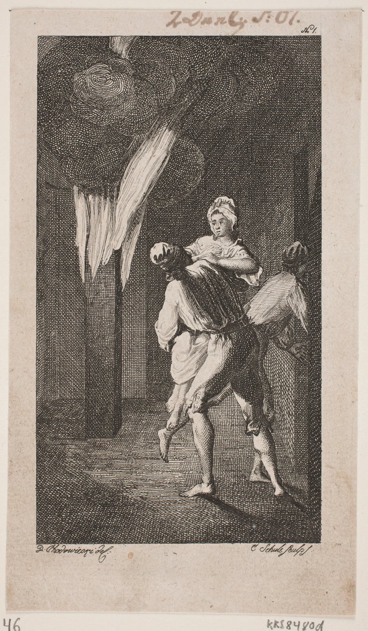 Titelvignette zu Smollett "Peregrine Pickles Tildragelser" von Georg Christian Schule