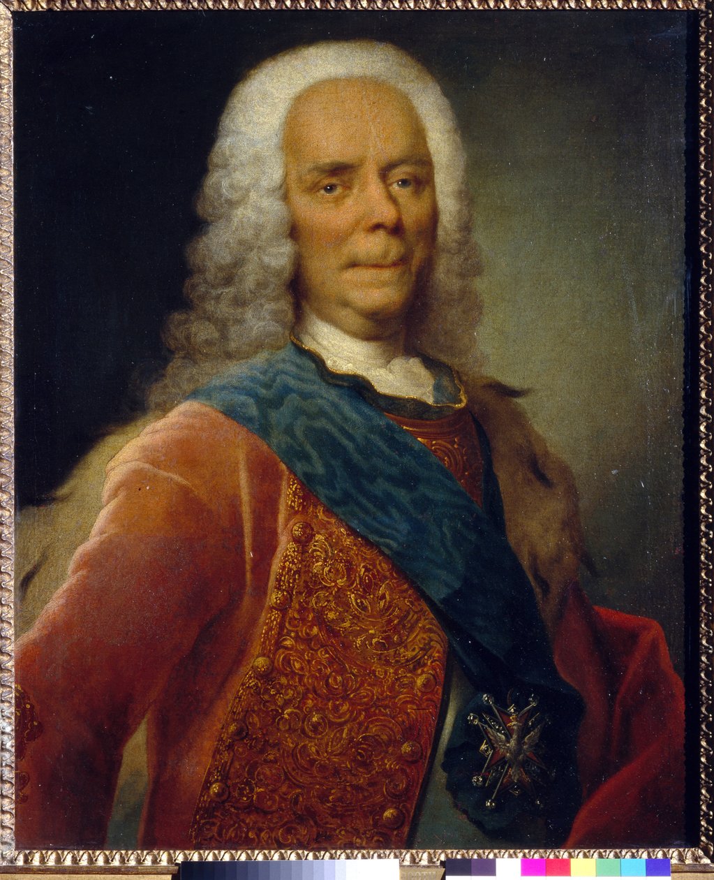 Porträt von Prinz Vasili Vladimirovich Dolgorukov (1667-1746) (Detail) von Georg Christoph Grooth