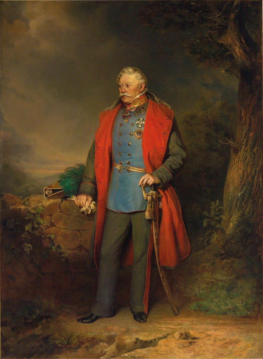 Feldmarschall Graf Johann Joseph Wenzel Radetzky von Radetz, Ganzkörperporträt von Georg Decker