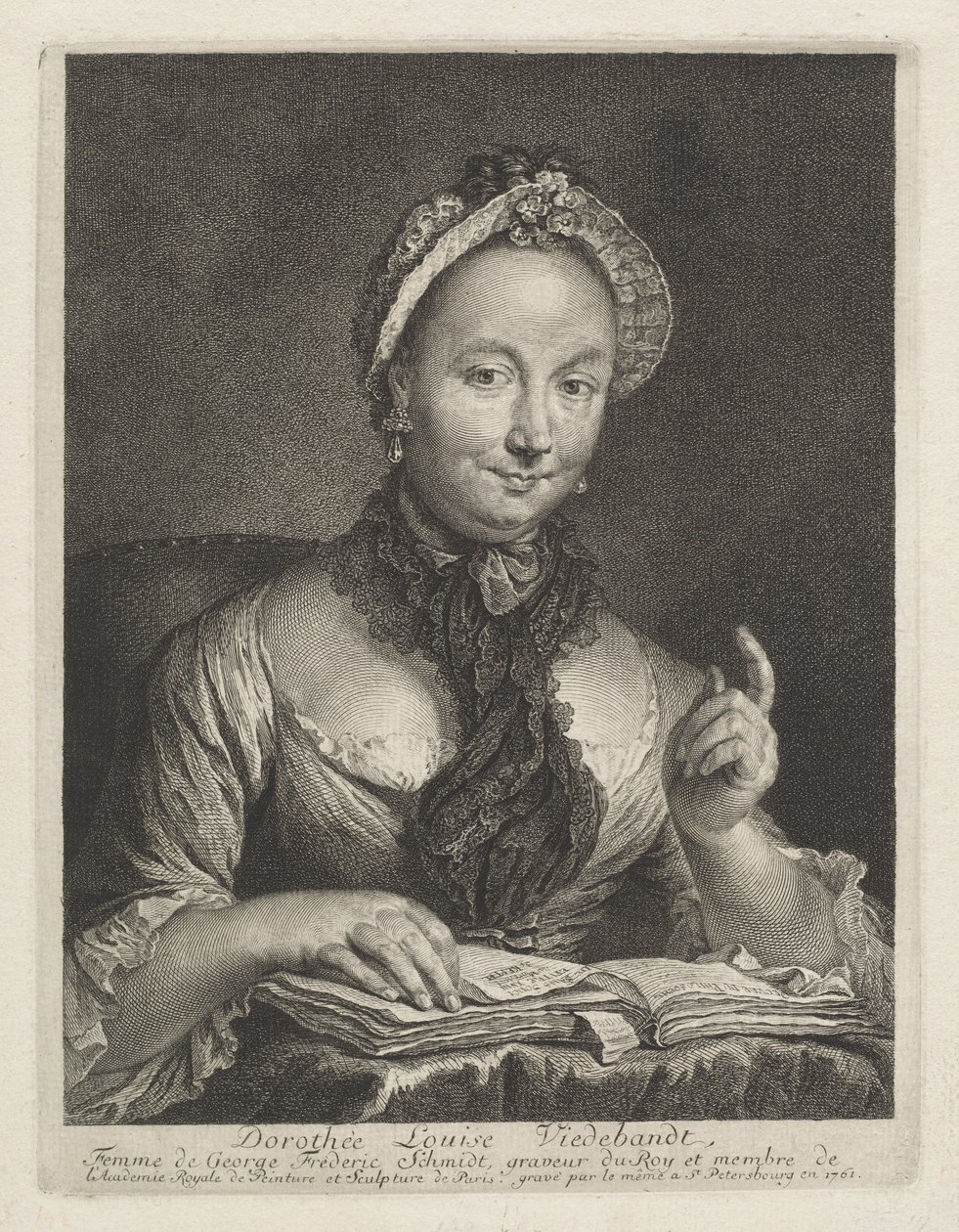 Dorothée Louise Viedebandt (Die Frau des Künstlers) von Georg Friedrich Schmidt