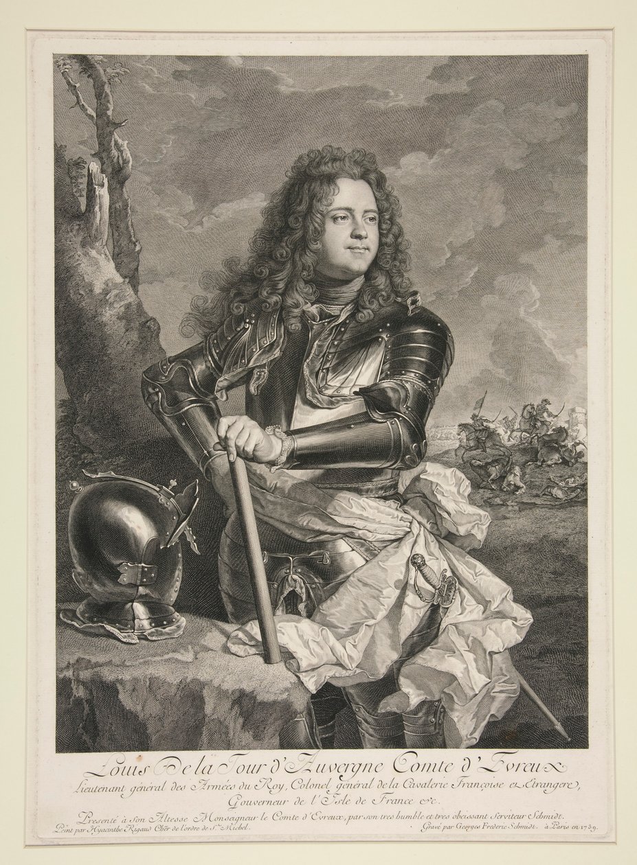 Porträt von Louis de la tour d von Georg Friedrich Schmidt
