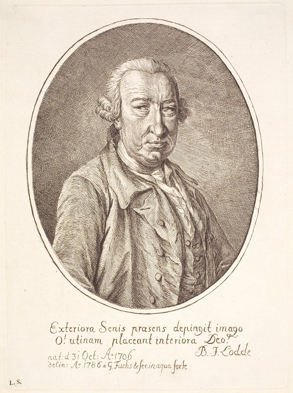 Porträt von Barthold Johan Lodde, Übersetzer von Georg Mathias Fuchs