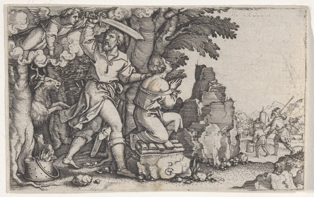 Abrahams Opfer, aus der Geschichte von Abraham von Georg Pencz