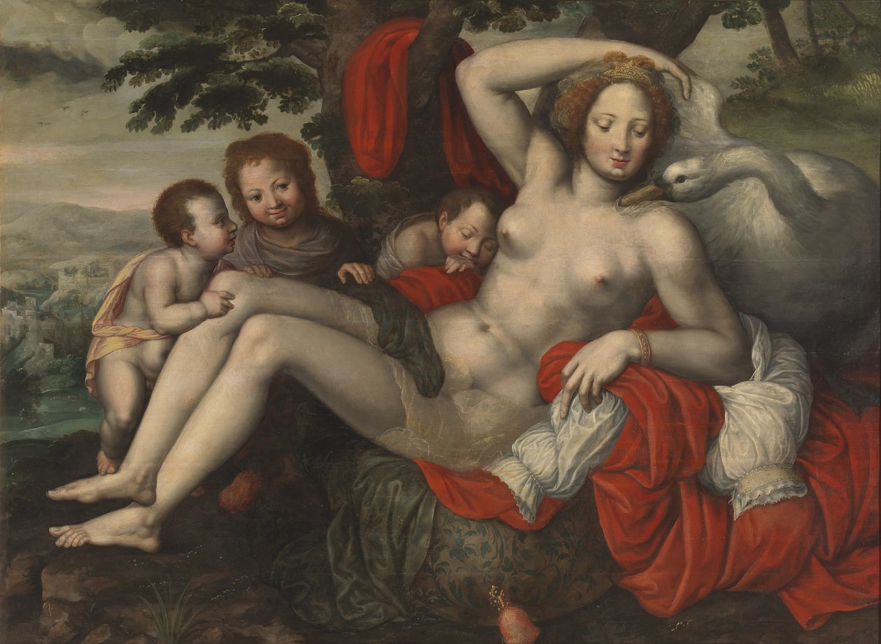 Leda und der Schwan, Mitte des 16. Jahrhunderts von Georg Pencz