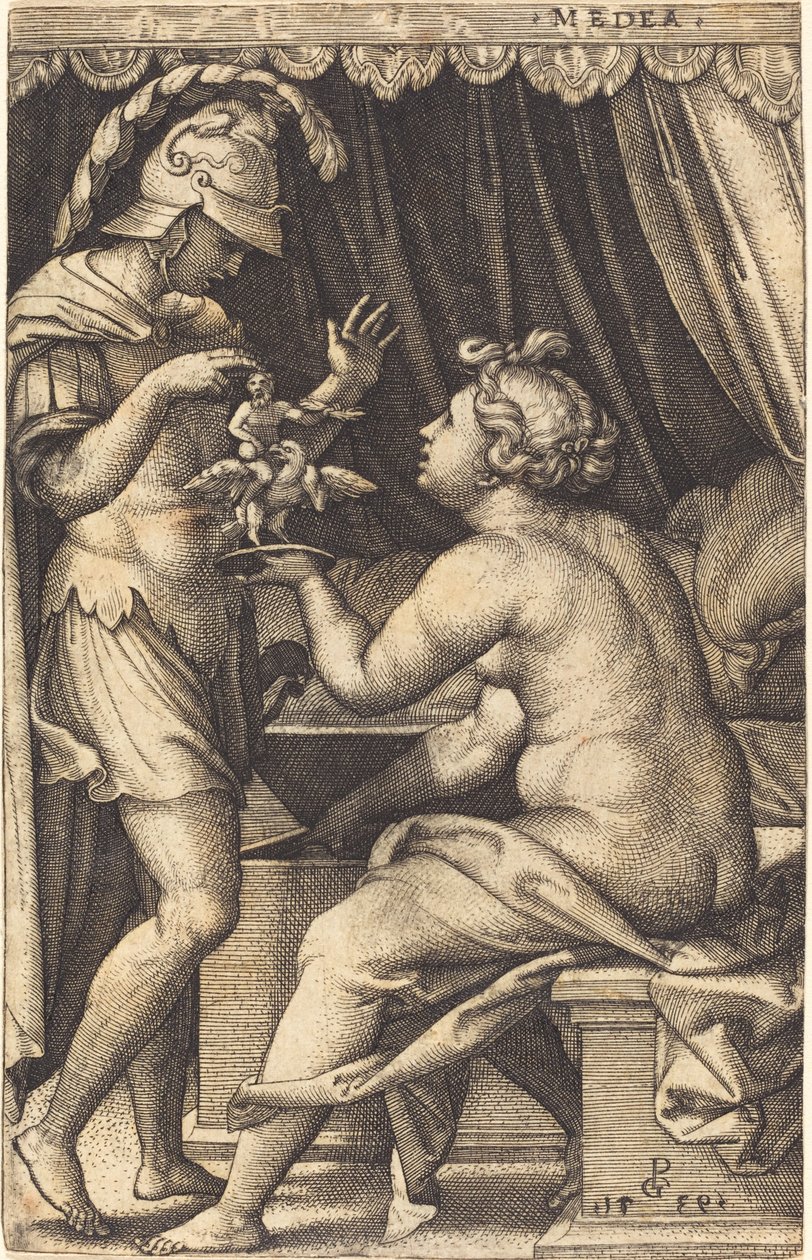 Medea gibt Jason die Penaten zurück von Georg Pencz