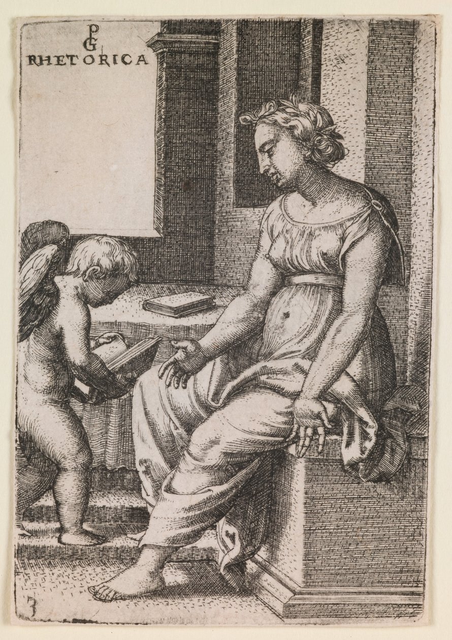 Rhetorik, aus der Serie "Die freien Künste", ca. 1541 von Georg Pencz